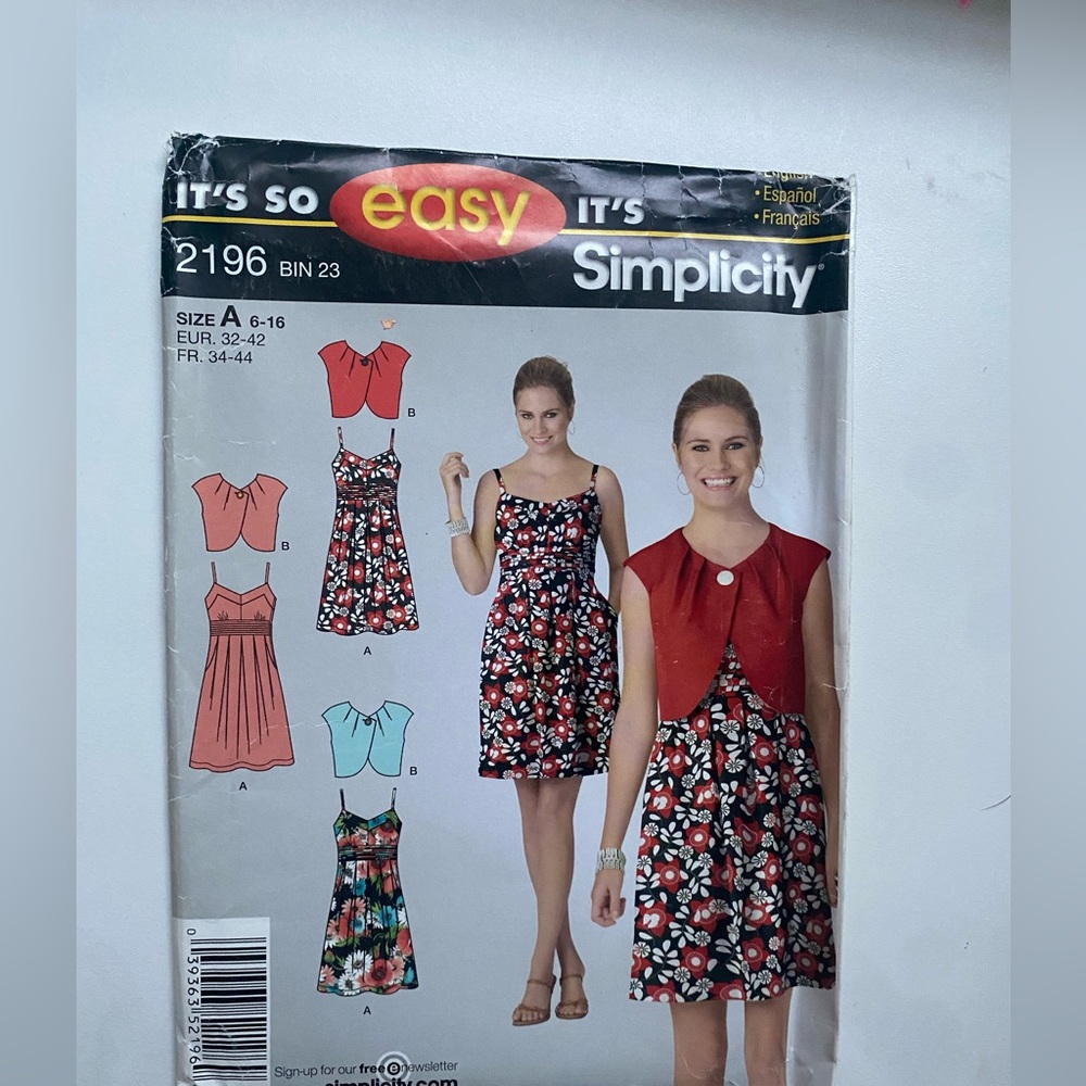 Vintage simplicity multiple sewing pattern sz 6-16
